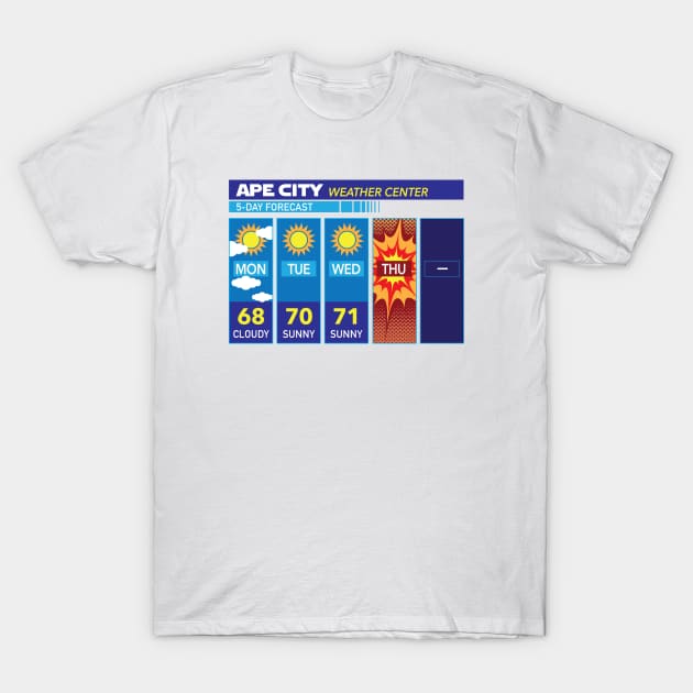 Ape City Weather Forecast T-Shirt by DesignWise